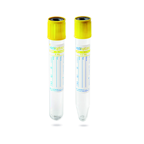 Вакуумна пробірка для збору сечі 9 ml (мл), ПЕТ, кругле дно, діаметр 16x100 mm (мм), без доповнень, стерильна 100 шт/уп. (Aptaca S.p.A.) (35150)